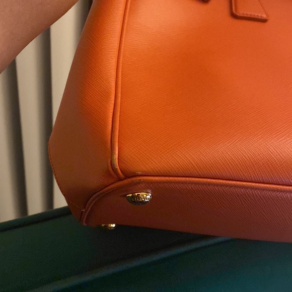 PRADA
Saffiano Large Galleria Double Zip Tote in Papaya/Orange - Picture 9 of 12